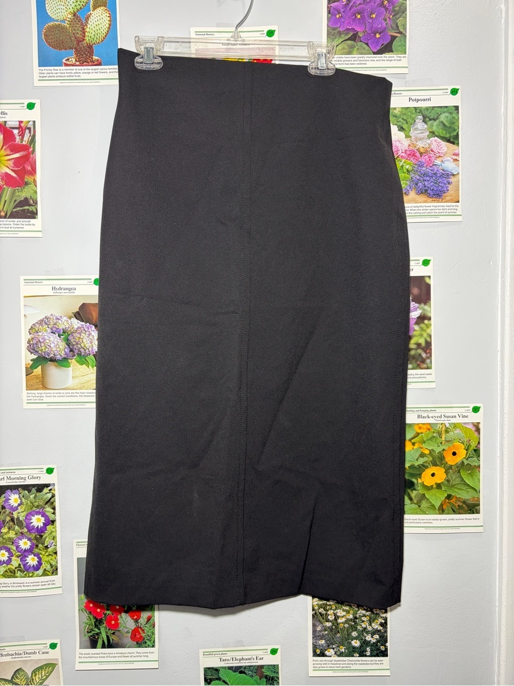 Zara Black Pencil Midi Skirt
